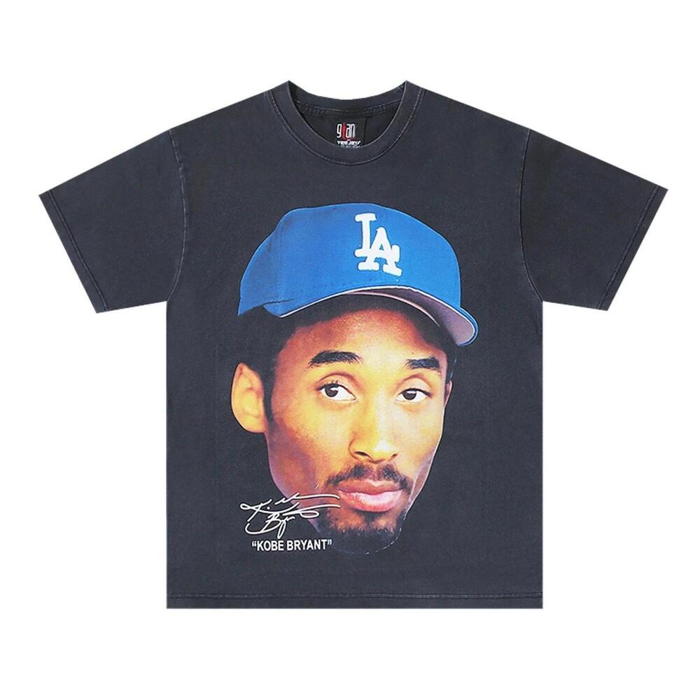 Kobe Bryant High Quality Washed Heavy Weight Cotton T-Shirt Mamba Dodgers